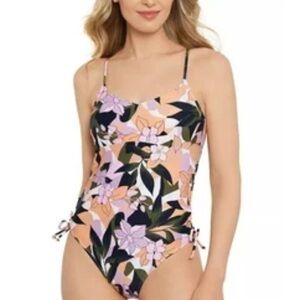 salt + Cove juniors lace up size swimsuit purple size medium NEW NWT